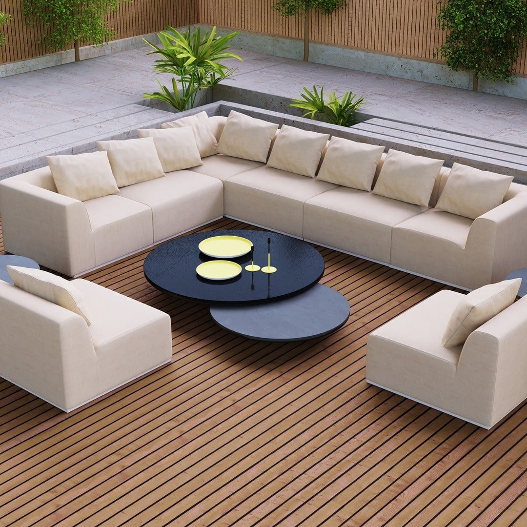 Blinde Relax Modular 6 L-Sectional Outdoor Sofa - Outdoorium