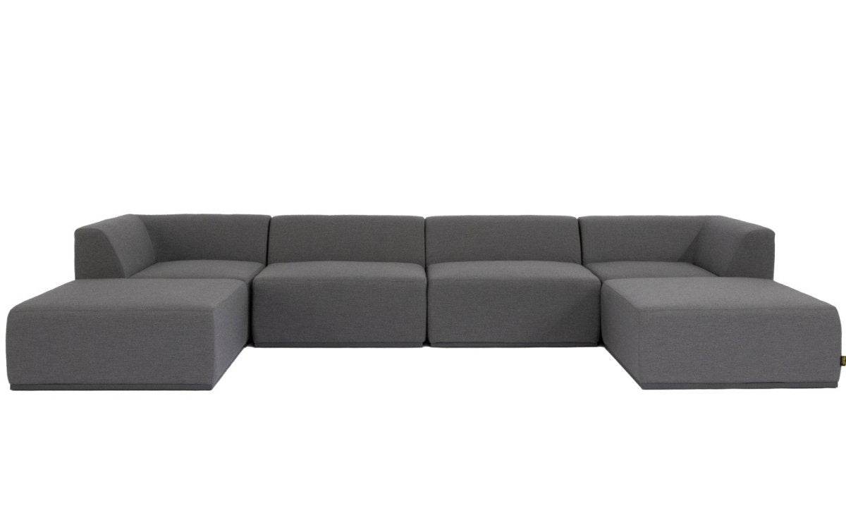 Relax Modular 6 U-Chaise Sectional Outdoor Sofa - Outdoorium