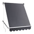 Retractable Fixed Pivot Arm Window Awning Garden Blinds 2.4m x 2.1m Grey - Outdoorium