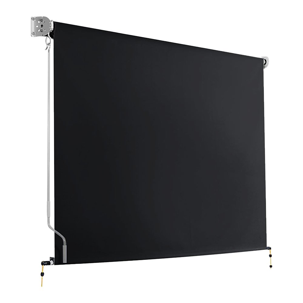 Retractable Straight Drop Roll Down Awning Garden Patio Screen 2.1X2.5M - Outdoorium