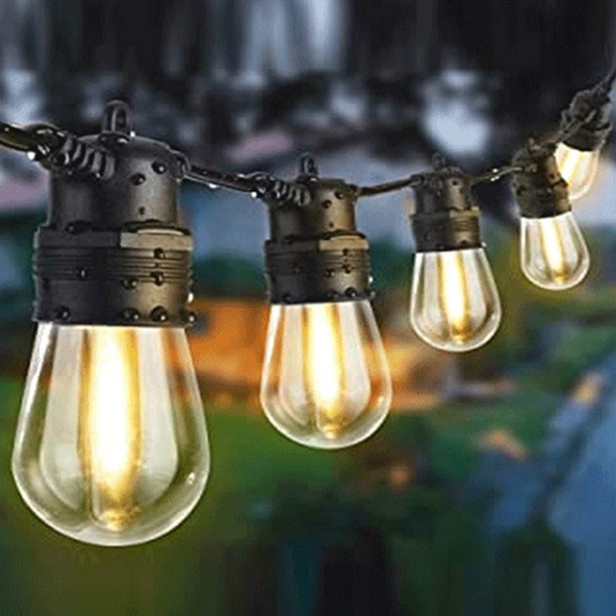 Sansai 10 Bulbs 14M Festoon String Lights LED Waterproof Outdoor - Outdoorium