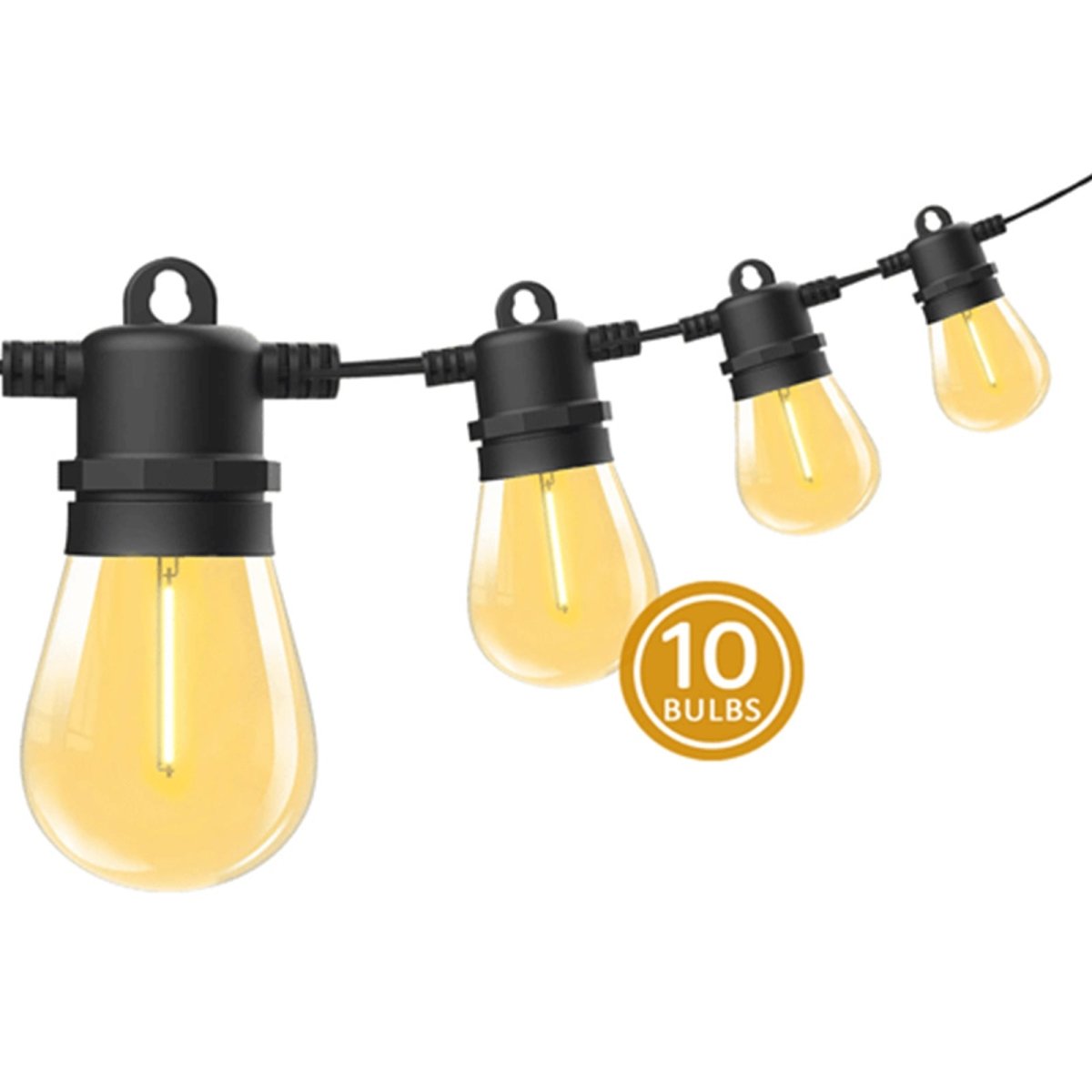 Sansai 10 Bulbs 14M Festoon String Lights LED Waterproof Outdoor - Outdoorium