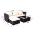 Sarantino 5pc Modular Outdoor Lounge Set PE Rattan - Brown - Outdoorium