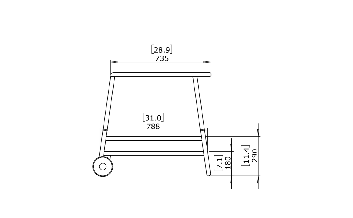 Blinde Serve T30 Bar Cart - Outdoorium