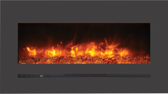 Sierra Flame by Amantii: WM-FML-34-4023-STL Linear Electric Fireplace 85cm - Outdoorium