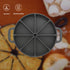 SOGA 21.5CM Round Cast Iron Baking Wedge Pan Cornbread Cake 8-Slice Baking Dish with Handle - Outdoorium