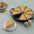 SOGA 21.5CM Round Cast Iron Baking Wedge Pan Cornbread Cake 8-Slice Baking Dish with Handle - Outdoorium