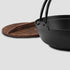 SOGA 2X 25cm Cast Iron Japanese Style Sukiyaki Tetsu Nabe Shabu Hot Pot with Wooden Lid - Outdoorium