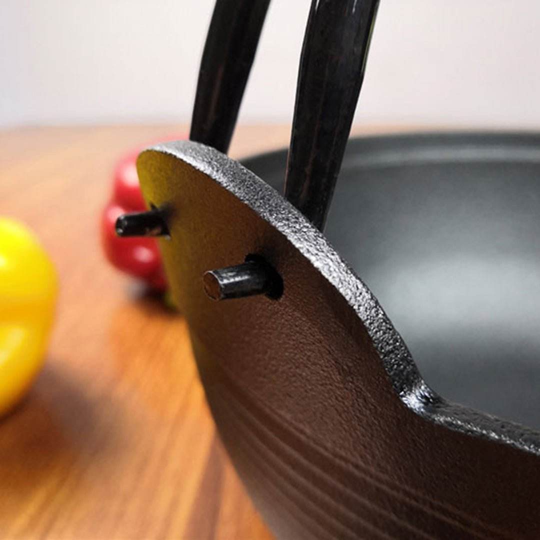 SOGA 2X 25cm Cast Iron Japanese Style Sukiyaki Tetsu Nabe Shabu Hot Pot with Wooden Lid - Outdoorium