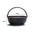 SOGA 2X 25cm Cast Iron Japanese Style Sukiyaki Tetsu Nabe Shabu Hot Pot with Wooden Lid - Outdoorium