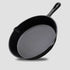 SOGA 2X 26cm Round Cast Iron Frying Pan Skillet Steak Sizzle Platter with Handle - Outdoorium