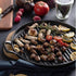 SOGA 2X 30cm Ribbed Cast Iron Frying Pan Skillet Steak Sizzle Platter - Outdoorium