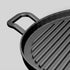 SOGA 2X 30cm Ribbed Cast Iron Frying Pan Skillet Steak Sizzle Platter - Outdoorium