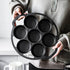 SOGA 2X 32cm Cast Iron Takoyaki Fry Pan Octopus Balls Maker 7 Hole Cavities Grill Mold - Outdoorium