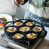 SOGA 2X 32cm Cast Iron Takoyaki Fry Pan Octopus Balls Maker 7 Hole Cavities Grill Mold - Outdoorium