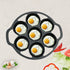 SOGA 2X 32cm Cast Iron Takoyaki Fry Pan Octopus Balls Maker 7 Hole Cavities Grill Mold - Outdoorium