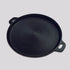 SOGA 2X 35cm Round Ribbed Cast Iron Frying Pan Skillet Steak Sizzle Platter with Handle | Outdoorium