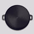 SOGA 2X 35cm Round Ribbed Cast Iron Frying Pan Skillet Steak Sizzle Platter with Handle | Outdoorium