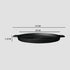 SOGA 2X 35cm Round Ribbed Cast Iron Frying Pan Skillet Steak Sizzle Platter with Handle | Outdoorium