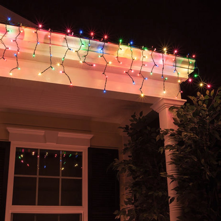 Solar Colour Curtain Christmas Lights - Set of 100 - Outdoorium
