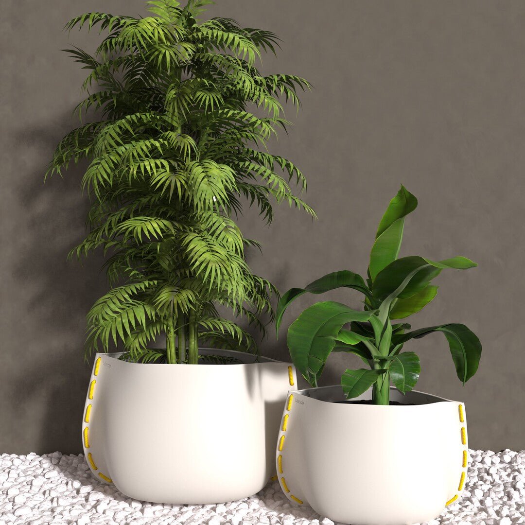 Blinde Stitch 100 Plant Pot - Bone - Outdoorium