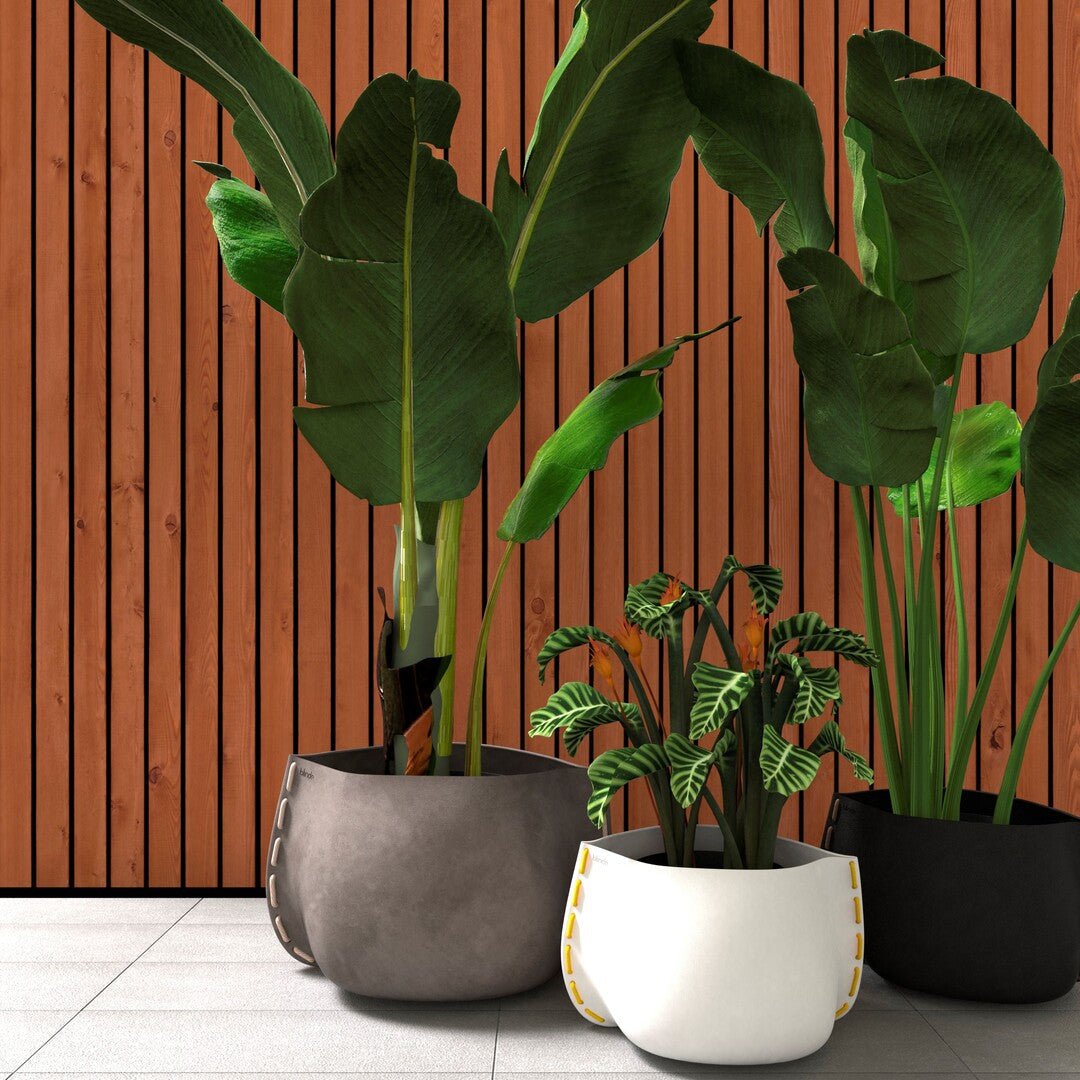 Blinde Stitch 100 Plant Pot - Graphite - Outdoorium
