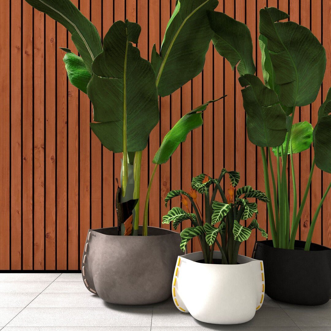 Blinde Stitch 125 Plant Pot - Graphite - Outdoorium