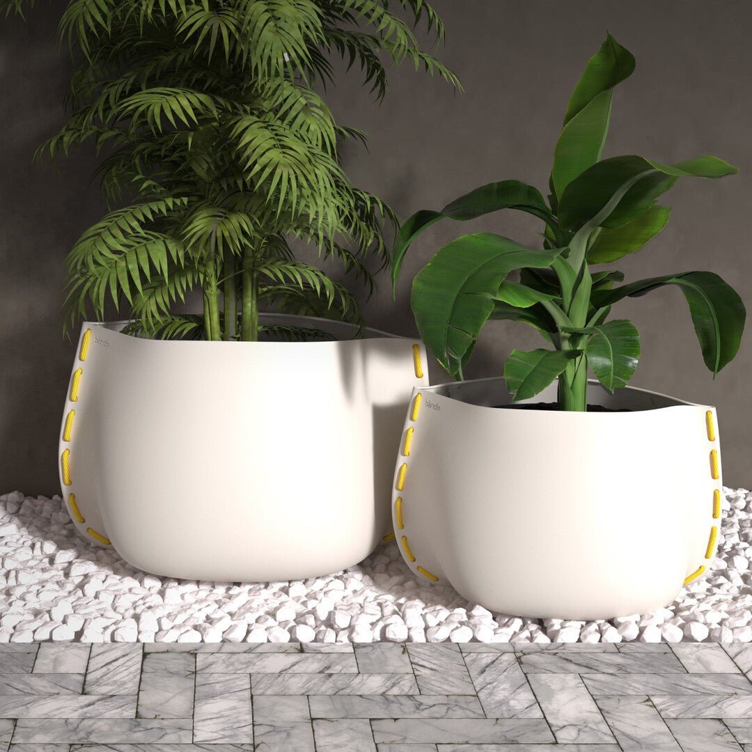Blinde Stitch 125 Plant Pot - Natural - Outdoorium