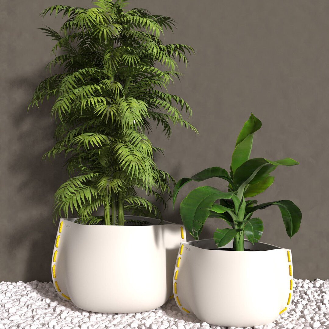 Blinde Stitch 50 Plant Pot - Bone - Outdoorium