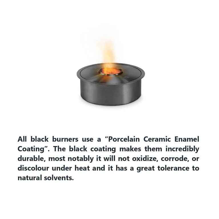 Stix Portable Ethanol Fire Pit - Stainless Steel + Black Burner - Outdoorium