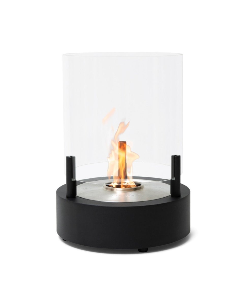 EcoSmart T-Lite 3 Designer Fireplace - Stainless Steel + Black Burner - Outdoorium