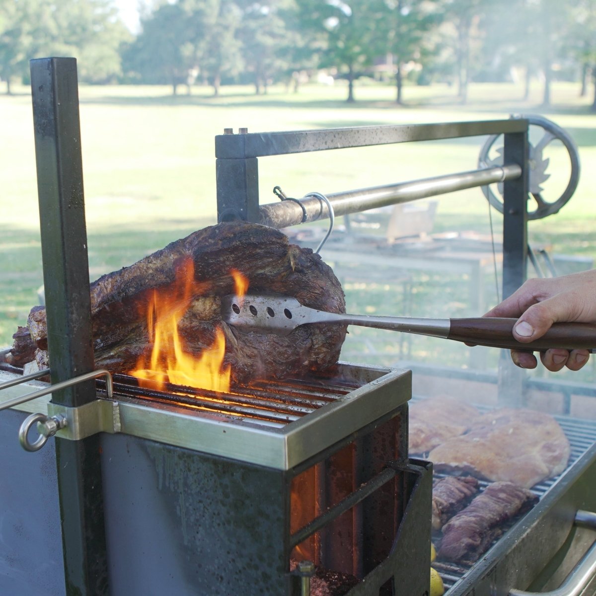 Tagwood BBQ Argentine Santa Maria Wood Fire &amp; Charcoal Grill | BBQ03SI - Outdoorium