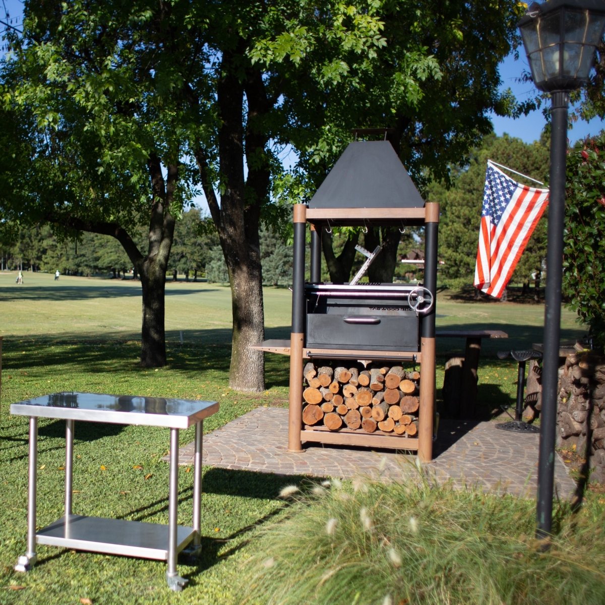 Tagwood BBQ Argentine Wood Fire & Charcoal Grill | BBQ02SI | Outdoorium