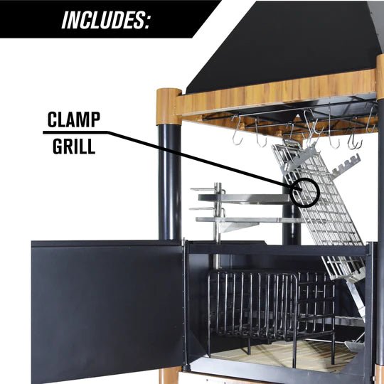 Tagwood BBQ Argentine Wood Fire & Charcoal Grill | BBQ02SI | Outdoorium