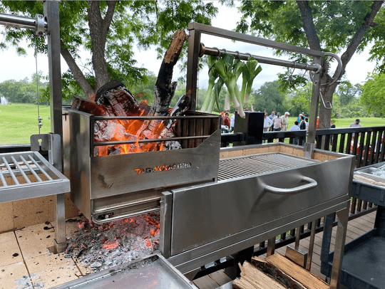 TAGWOOD BBQ Double Argentine Santa Maria Wood Fire &amp; Charcoal Grill | BBQ04SS - Outdoorium