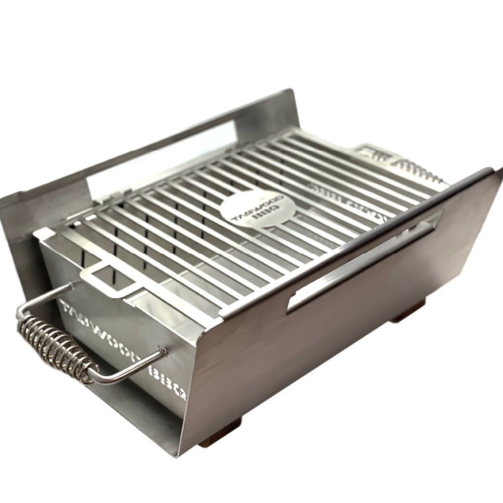 Tagwood BBQ Table Top Warming Brazier | Stainless steel and Acacia wood | BBQ07SS - Outdoorium