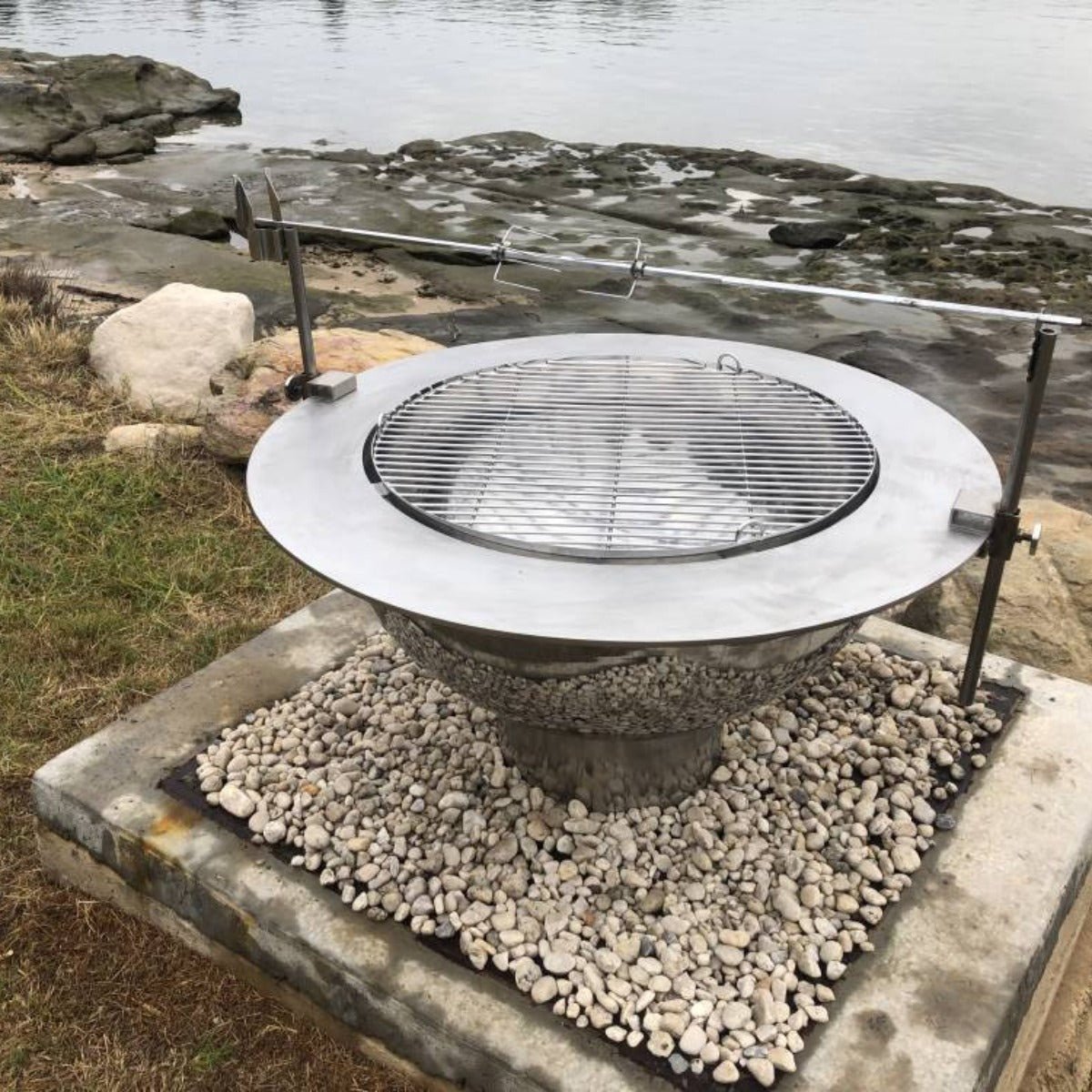 Teppanyaki Stainless Steel Fire Pit - Outdoorium