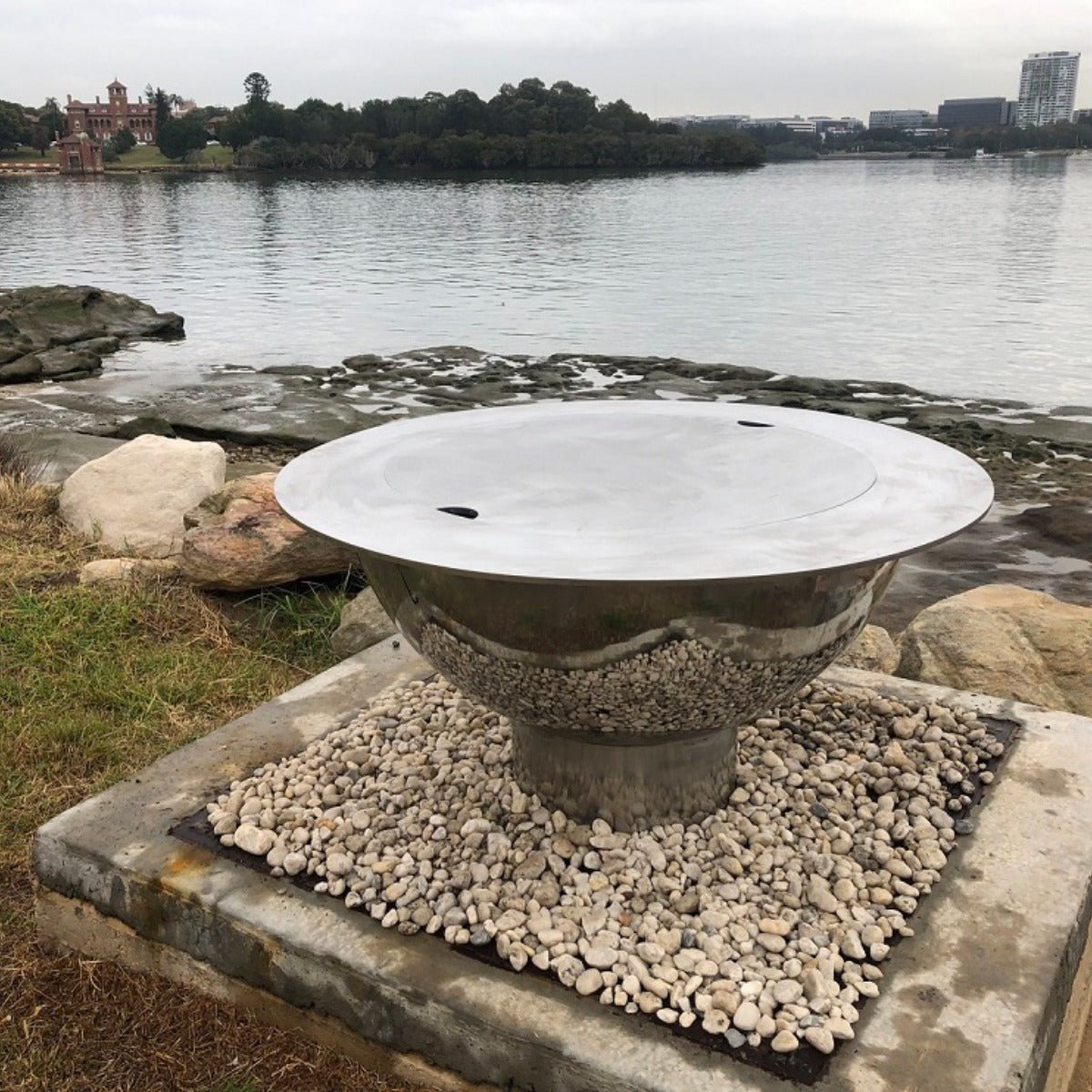 Teppanyaki Stainless Steel Fire Pit - Outdoorium