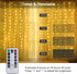 USB Powered 300 LED Curtain String Light with 8 Modes and Remote Control for Bedroom Party Wedding Decorations - Outdoorium