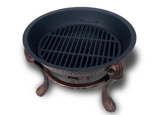 Vesuvius BBQ Fire Pit with Lid and Grill - 65cm - Outdoorium