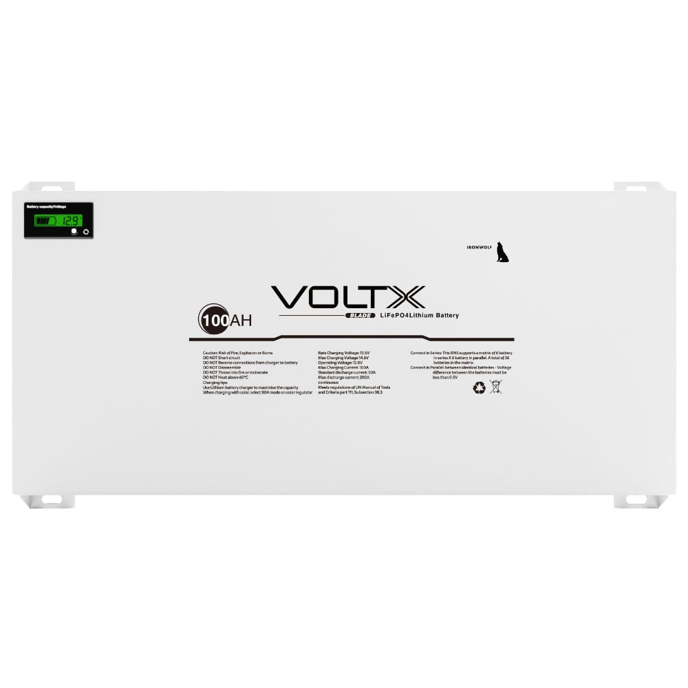 VoltX 12V 100Ah Lithium Battery LiFePO4 Recharge Replace SLA AGM Camping  Power