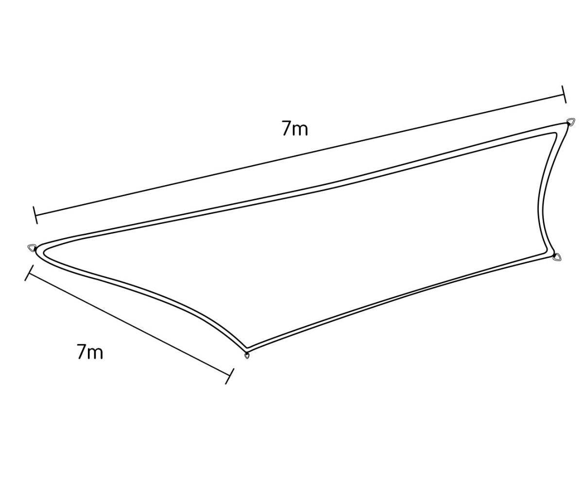 Wallaroo Rectangular Shade Sail 7m x 7m - Sand - Outdoorium