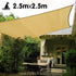 Wallaroo Square Shade Sail 2.5 x 2.5m - Sand - Outdoorium