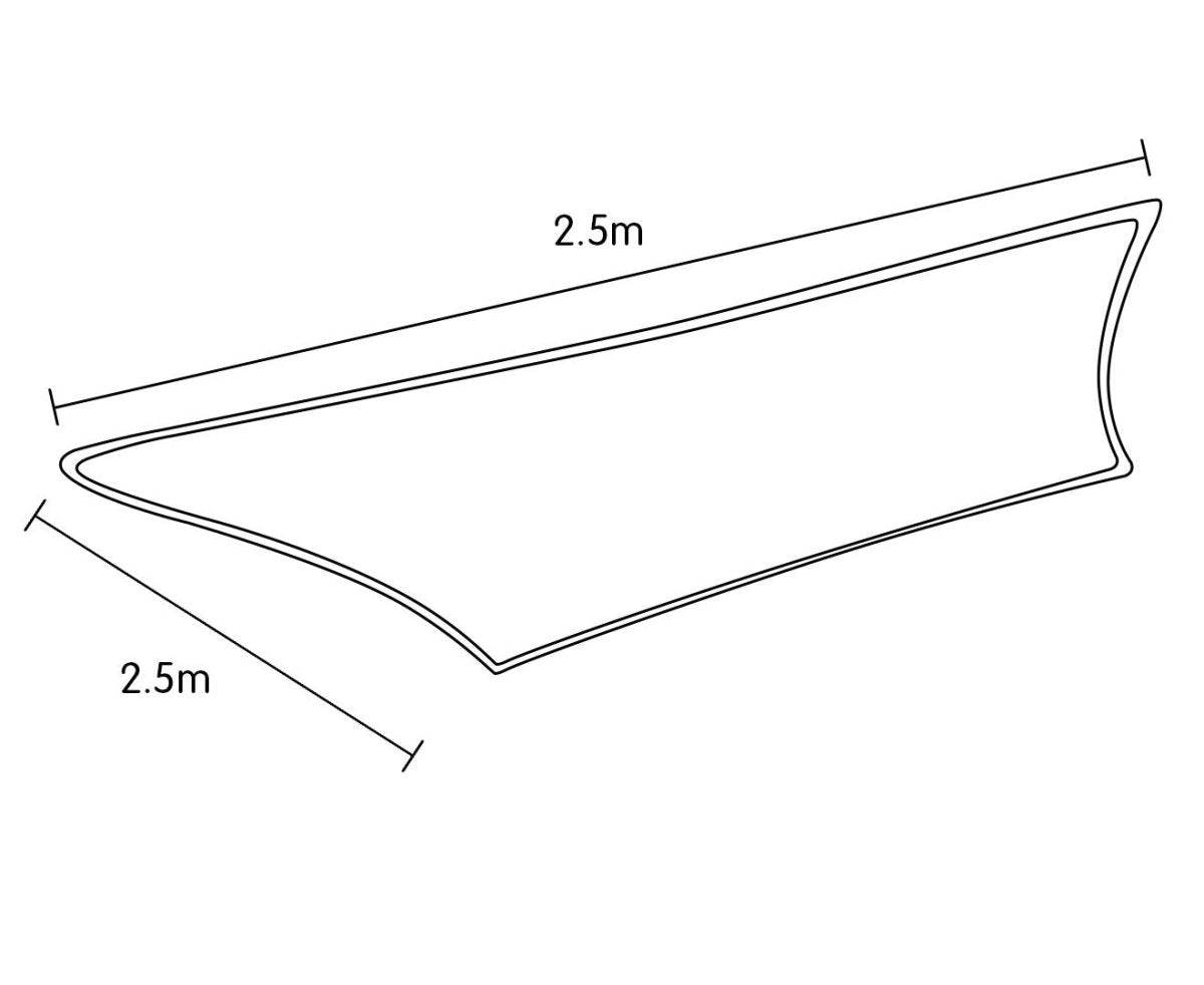 Wallaroo Square Shade Sail 2.5 x 2.5m - Sand - Outdoorium