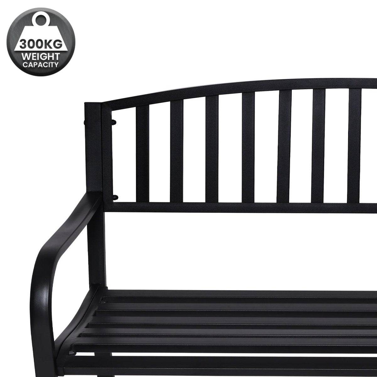 Wallaroo Steel Outdoor Garden Bench - Classic - Outdoorium