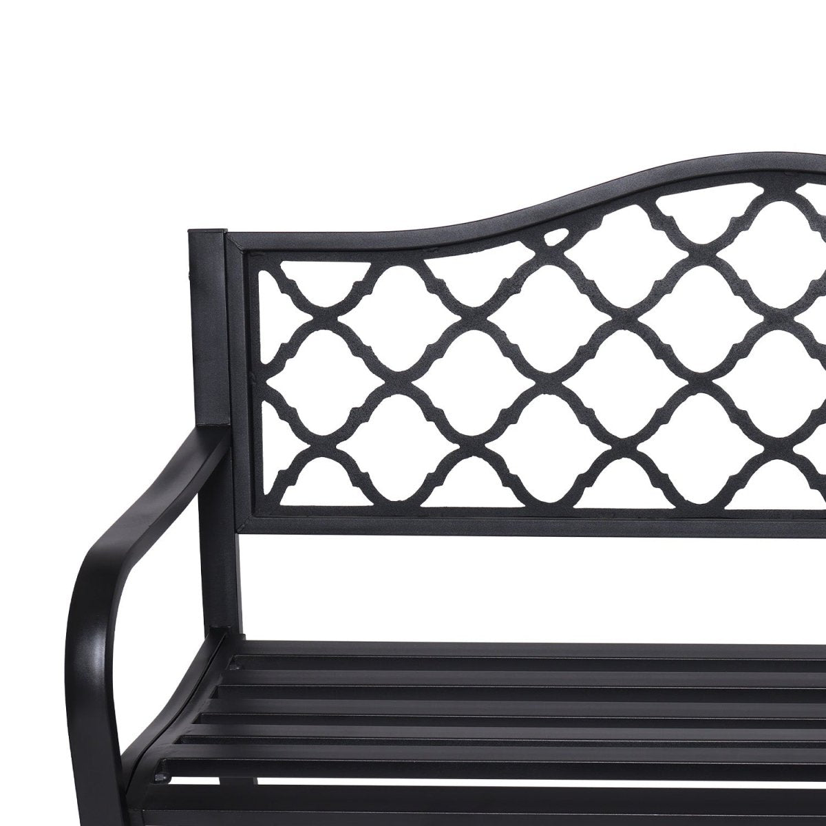 Wallaroo Steel Outdoor Garden Bench - Elegant - Outdoorium