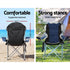 Weisshorn Camping Folding Chair Portable Outdoor Hiking Fishing Picnic Navy 2pcs - Outdoorium