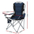 Weisshorn Camping Folding Chair Portable Outdoor Hiking Fishing Picnic Navy 2pcs - Outdoorium
