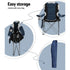 Weisshorn Camping Folding Chair Portable Outdoor Hiking Fishing Picnic Navy 2pcs - Outdoorium