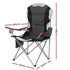Weisshorn Camping Folding Chair Portable Outdoor Hiking Fishing Picnic Grey 2pcs - Outdoorium